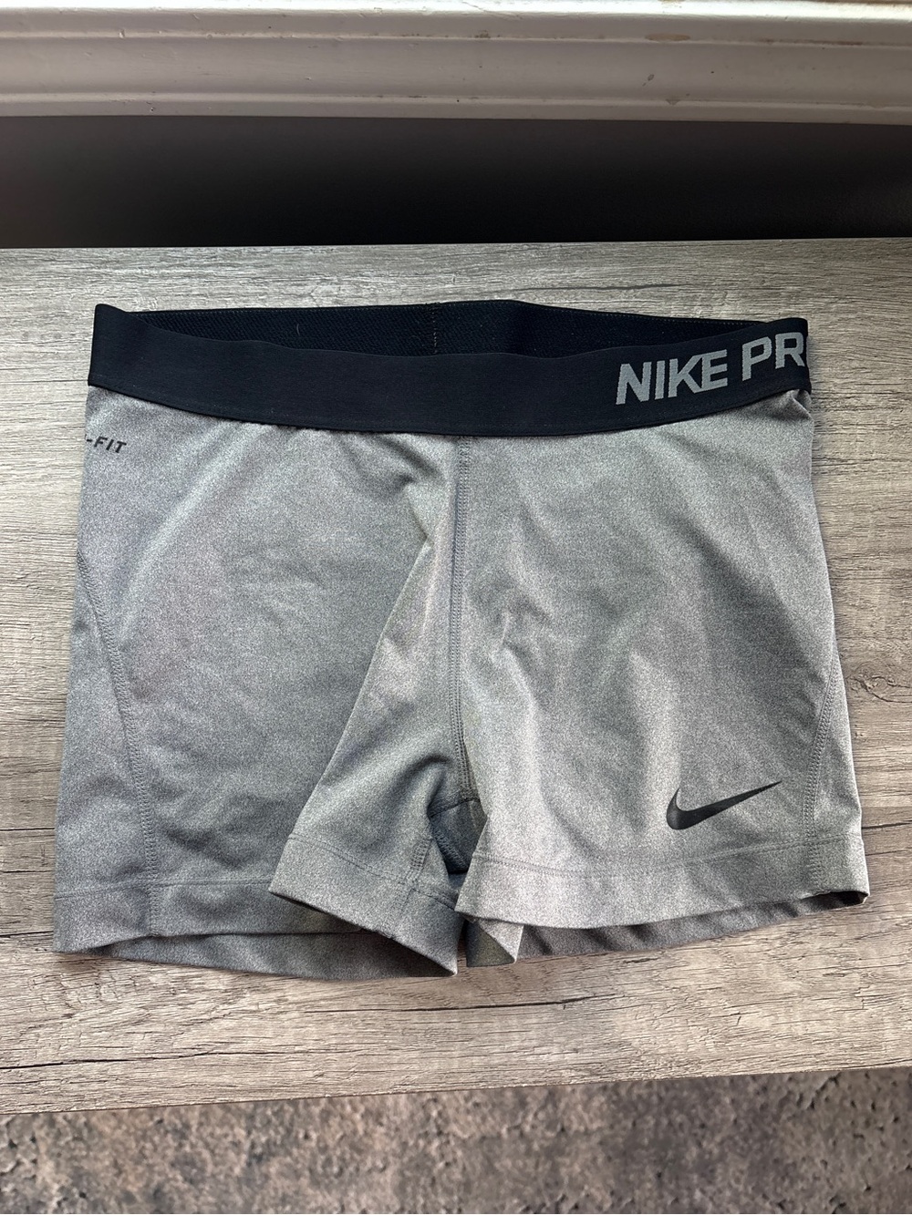 Nike Pro 3” Dri-Fit Grey Spandex Shorts